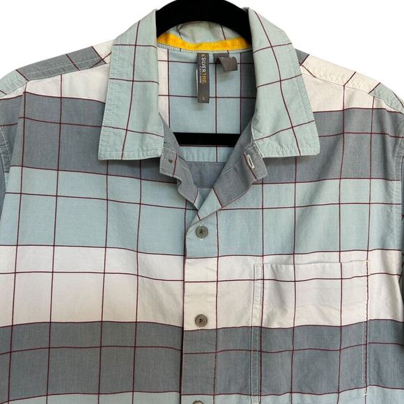 Levi's Silvertab 90s Retro Vintage Blue Checkered Shirt Size Large - Picture 2 of 5